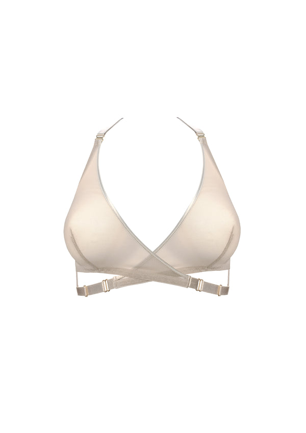 Art Deco Mesh Wrap Bra